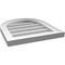 Ekena Millwork Round Top Surface Mount PVC Gable Vent w/ 2"W x 1-1/2"P Brickmould Frame, 16"W x 18"H GVPRT16X1802SN - alternate 3